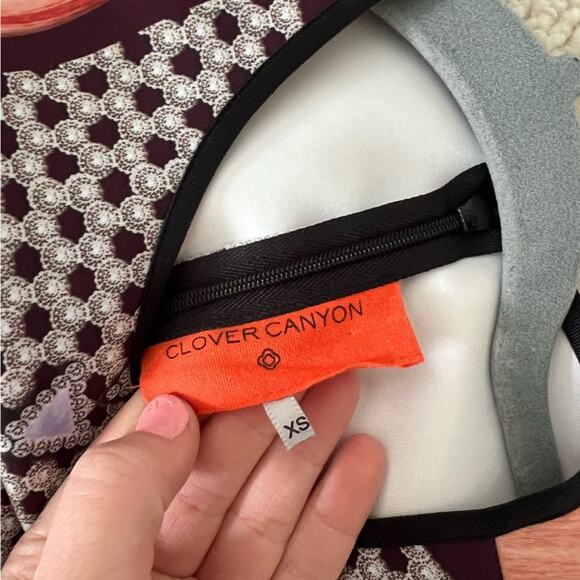 Clover Canyon Neoprene Printed Bodycon Mini Dress XS - Picture 5 of 8